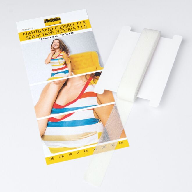 Vlieseline Seam Tape Flexible T15 white (5m SB)
