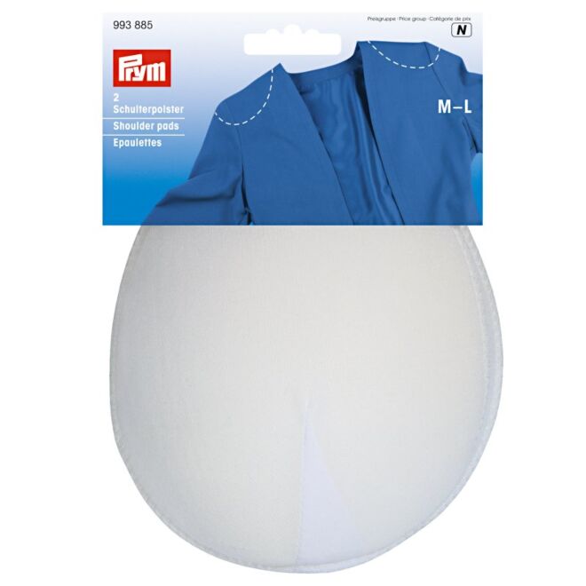Prym shoulder pads "Raglan" M-L, white