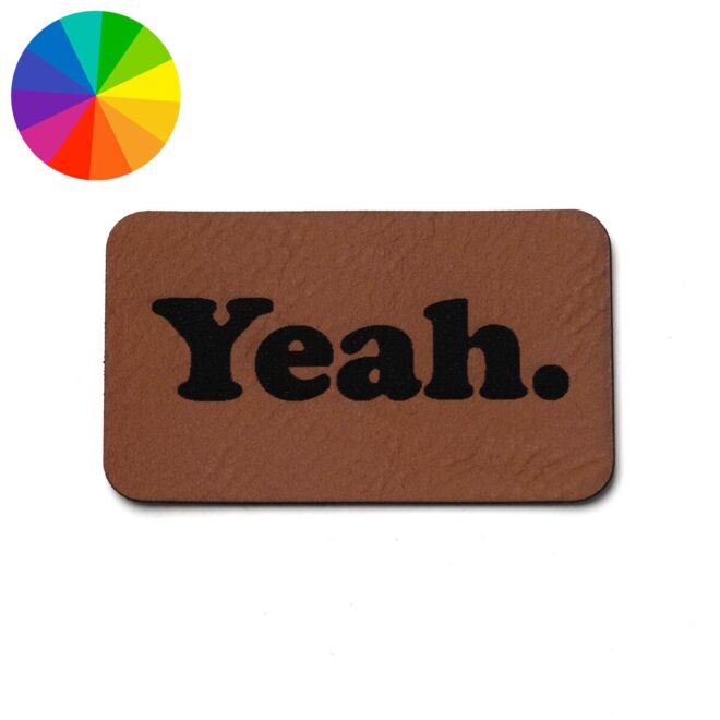 Kunstlederlabel "Yeah." (50mm x 30mm)