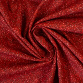 Cotton woven fabric glitter red