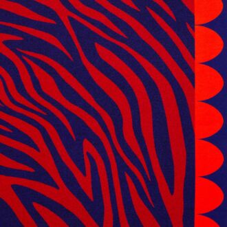French terry Monsta Stripes red/blue (approx. 85cm panel)