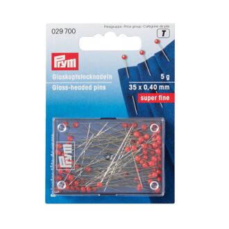 Prym Glaskopfnadeln SF silber rot
