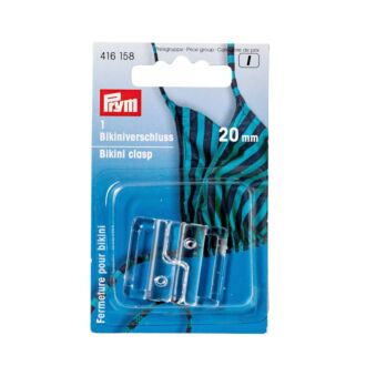 Prym bikini and belt fastener, 20mm, transparent