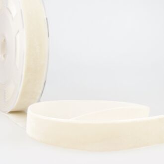 16mm Hochdichtes Samtband ecru