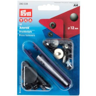 Prym anorak snap fasteners burnished, 12mm