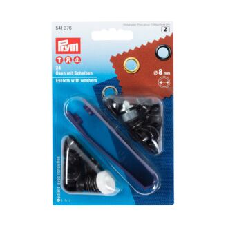 Prym Ösen mit Scheiben 8mm brüniert