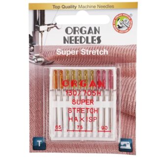 Organ sewing machine needles Super Stretch assortment 65-90 blister pack
