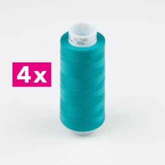 Amann-Mettler Trojalock Overlockgarn No. 120, 4x 2500m/gleiche Farbe - Farbe emerald