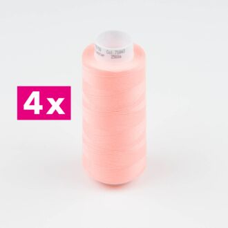 Amann-Mettler Trojalock Overlockgarn No. 120, 4x 2500m/gleiche Farbe - Farbe lachs