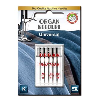 Organ sewing machine needles universal assortment 70-90 blister pack