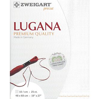 Zweigart Precut Lugana / 100 white