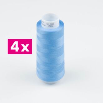 Amann-Mettler Trojalock Overlockgarn No. 120, 4x 2500m/gleiche Farbe - Farbe babyblau