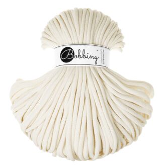 Bobbiny 8mm soft braided cord natural (100m)