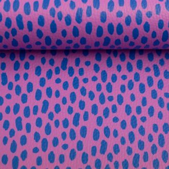 Faux leather Brush & Wild pink/blue