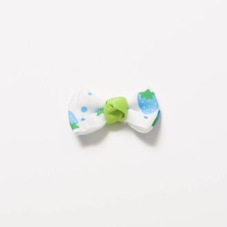 Grosgrain-Schleife Multi II 4cm Erdbeeren weiß-blau-grün