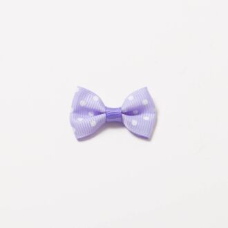 Grosgrain-Schleife Multi 4cm Punkte mauve-weiß