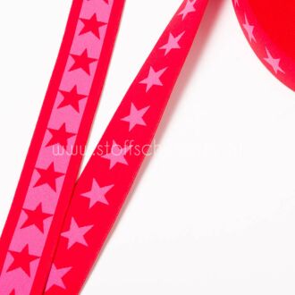 40mm Sternengummi rot/pink