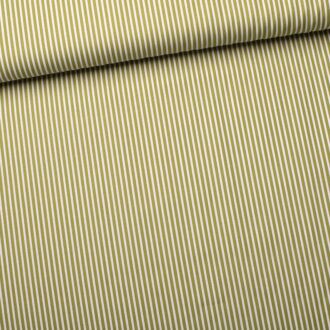 Woven fabric stripes green/white