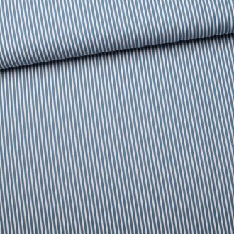 Woven fabric stripes blue/white