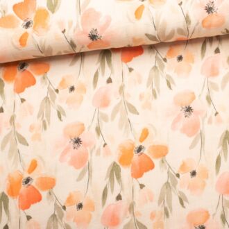 Double slub muslin Soft Fleur peach