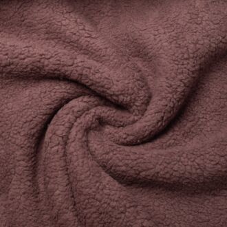 Cotton teddy fabric mauve