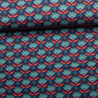 Cotton jersey Lotuszauber petrol