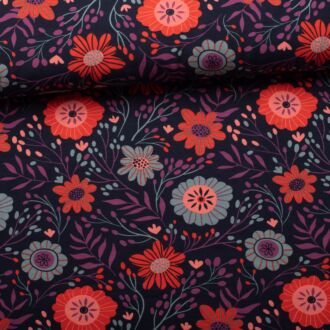 Cotton jersey Small Rabea eggplant