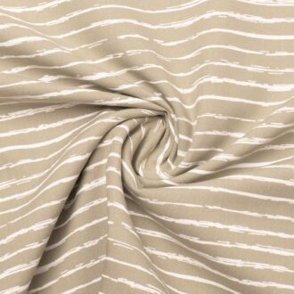 Baumwollwebware Mini Stripes olivgrün