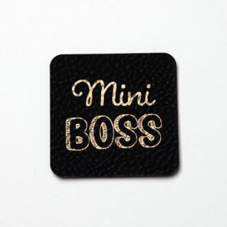 Faux leather label 