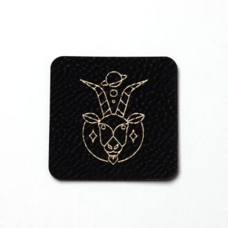 Faux leather label