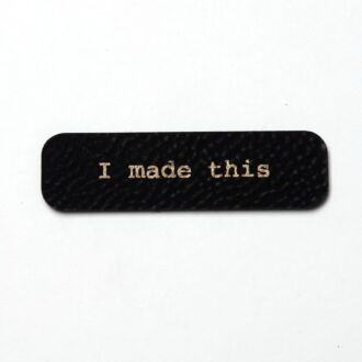 Faux leather label 