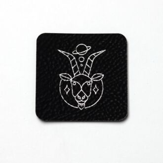 Faux leather label