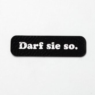 Faux leather label 