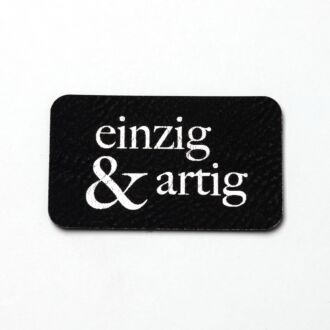 Faux leather label 