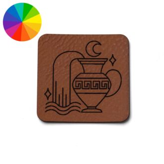 Faux leather label 