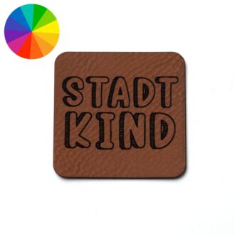 Faux leather label 