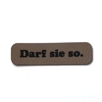 Faux leather label 