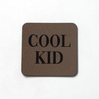 Faux leather label 