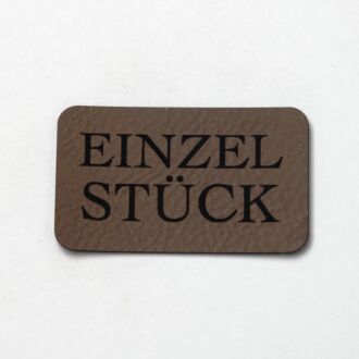 Faux leather label 