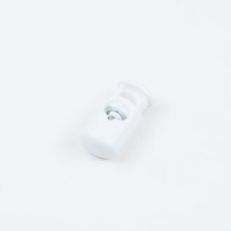 5mm Kordelstopper Zylinder weiß