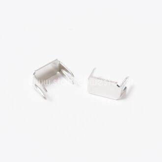 5mm Reißverschluss-Stopper unten - silber (10 Stück)