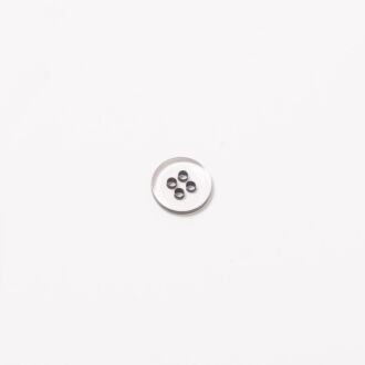 10mm Kunststoffknopf 4-Loch schwarz