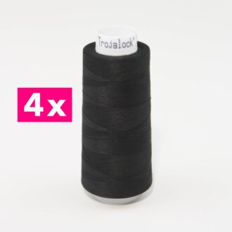 Amann-Mettler Trojalock overlock thread No. 120, 4x 2500m/same color - black