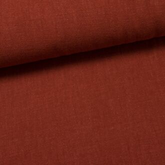 Stonewashed linen terra