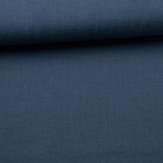 Stonewashed linen denim blue