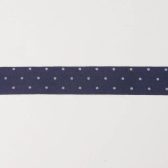25mm Webband gepunktet navy