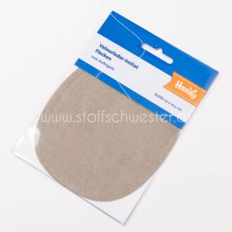 Flicken Velourleder-Imitat beige