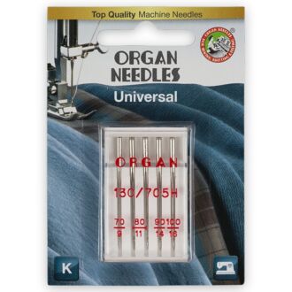 Organ sewing machine needles universal assortment 70-100 blister pack