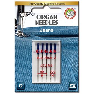 Organ sewing machine needles denim assortment 90-100 blister pack